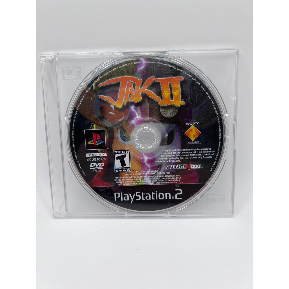 Jak II PlayStation 2 Disc Only Action Adventure Video Gaming Rated Teen Untested